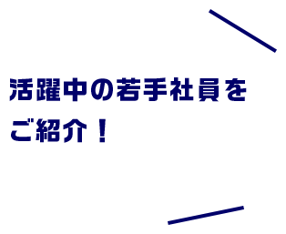 活躍中の若手社員をご紹介！